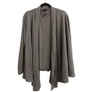 Roni Rabl Vintage Cardigan & Tank 2-piece Set L Gray